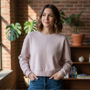 Ted Baker Sz 6 Dusty Pink Relaxed Cozy Casual Sweater